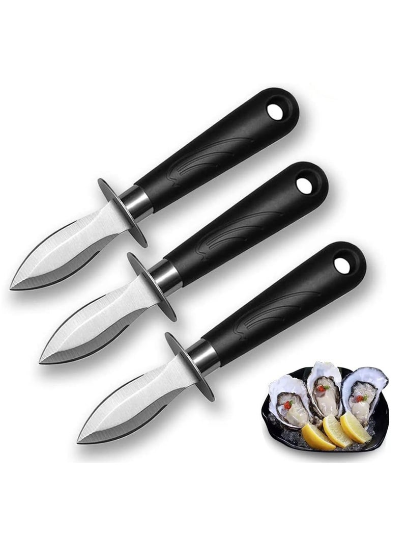 Mmmon 6 Pcs Shucking Knives,Shucker Opener Knives with Level 5 Cut Resistant Protection,Clam Seafood Knife Tools with Non Slip Rubber Handle - Image 1