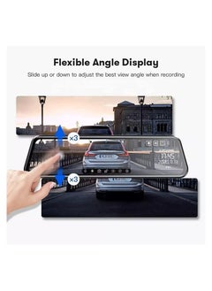 MR.SMART Mirror Dash Cam 10 Inch Backup Camera 1080P Front and Rear Camera Full HD with IPS Touch Screen 170° Wide Angle with Loop Recording G-Sensor Parking Assist Night Vision Waterproof  - Image 2