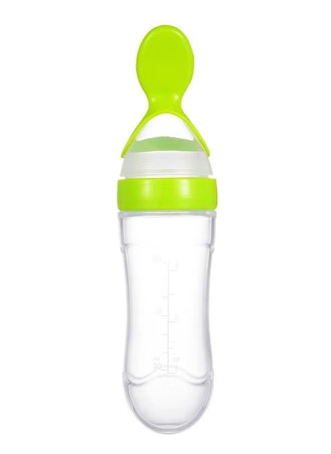Squeeze Style Baby Feeding Bottle And Spoon 90ml