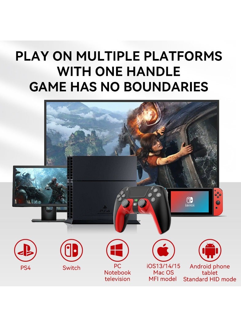 P08 Wireless Game Controller for PS4 slim/pro and PC Game, Dual Vibration Gamepad with Six-Axis Gyroscope Joystick, Kid's Gift  - Image 3