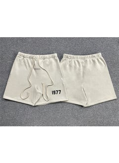 Fear God Essentials High Street 1977 American Style Sports Shorts Casual Loose Fit Summer Apricot 1977 Shorts