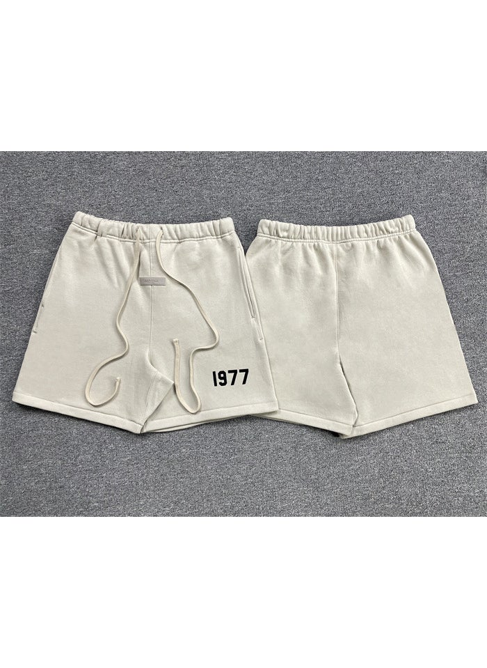 Generic - Fear God Essentials High Street 1977 American Style Sports Shorts Casual Loose Fit Summer Apricot 1977 Shorts - Image 1