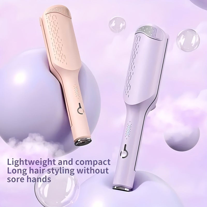 Purple 32mm Hair Straightener Adjustable Temperature Fast Curls Safe Thermal Control - Image 5