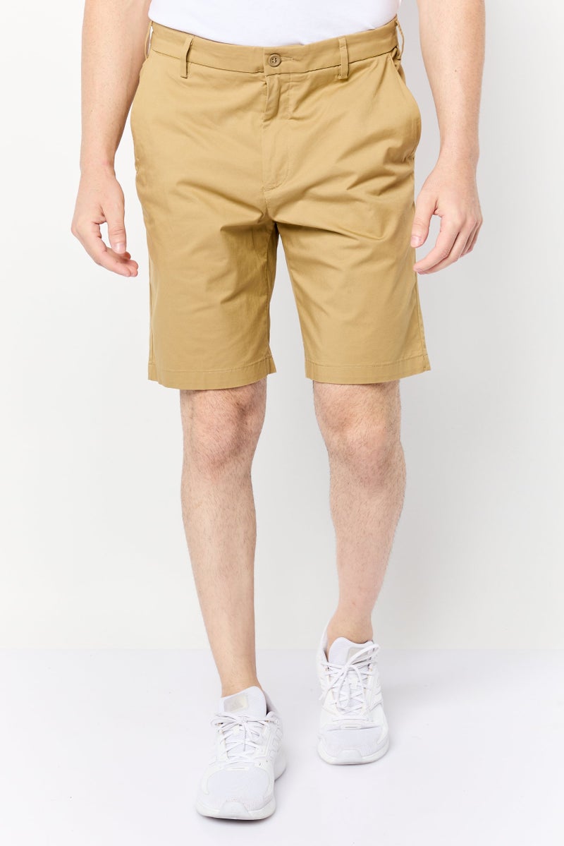 DOCKERS Men Solid Chino Shorts, Dark Khaki  - Image 1