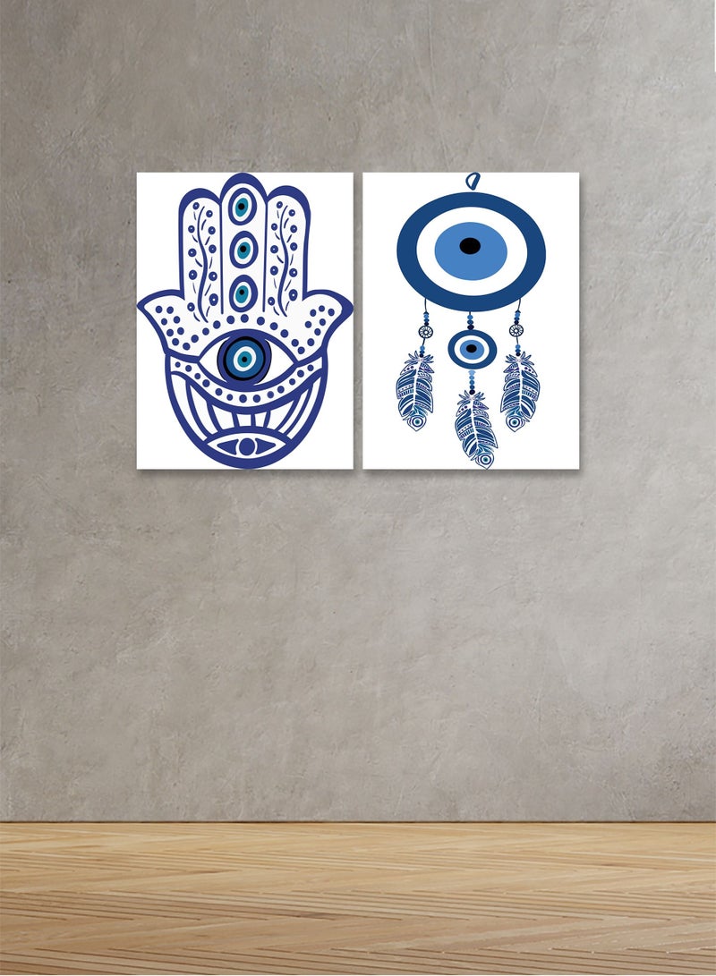 Marktna Decorative Wall Art Painting with a Modern Design, 2 pieces, Size 80x60 cm - Image 1