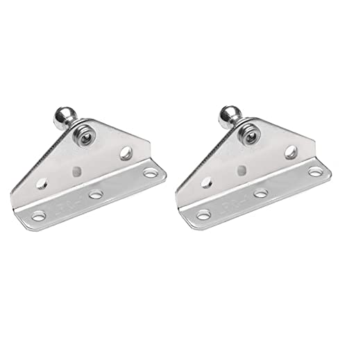 Hurotoms 10MM Gas Spring Mounting Lift Shock Strut Bracket Ball Stud Mounting Bracket for Lift Support Prop, Set of 4, Silver - Image 2