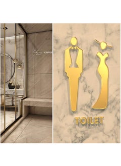 Y&D Toilet Signs Self Adhesive for Ladies and Gentlemen, Restroom Symbol Men's Women's Signage Washroom Door Home, Hotel, Office, Store, Parking, Restaurant  - Image 2
