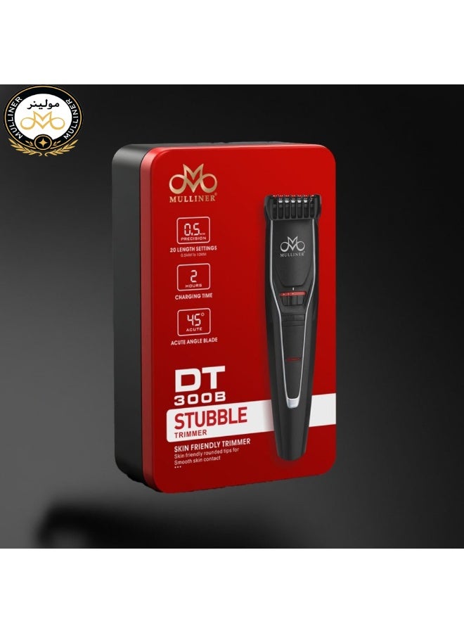 Mulliner DT 300B Stubble Trimmer | 20 Length Settings | Skin-Friendly Rounded Tips | 600mAh Lithium Battery - Image 3