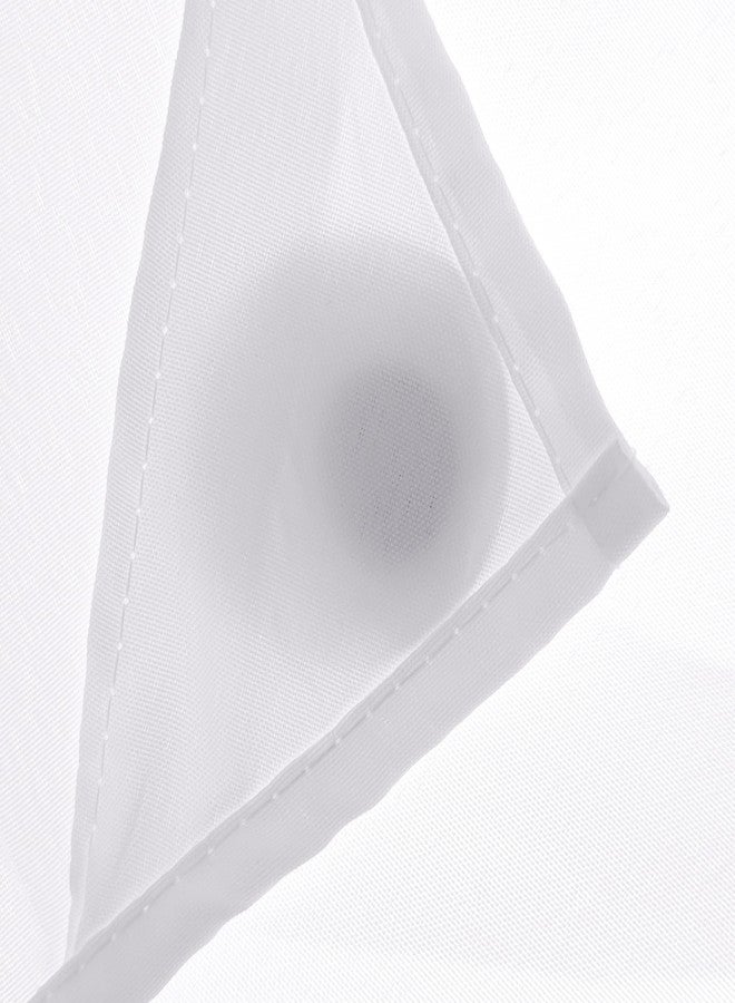 River Dream Snap in Fabric Shower Curtain Liner Replacement - 70W x 54H, White, with Magnets-Detachable Liner,(Fit 71(W) x 74(H) with Window Shower Curtain) - Image 5