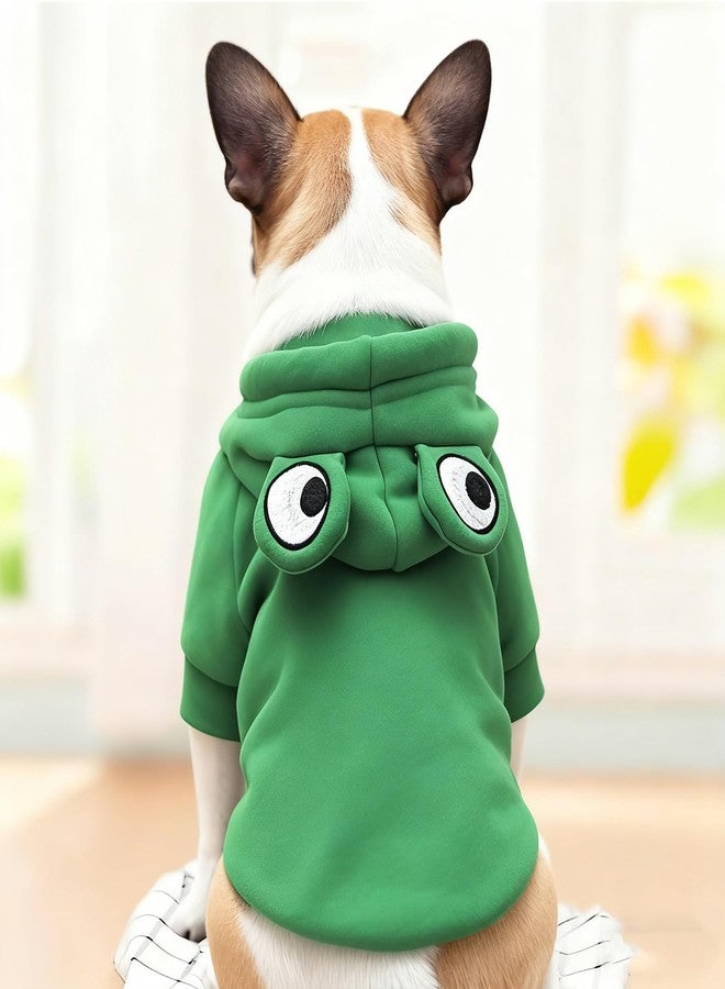 Maruomiki Pet Clothing Dog Transformation Frog Hoodie Autumn and Winter Warm Small Large Dog Method Dou Cat Bullfighting Clothes (Frog,M) - Image 2