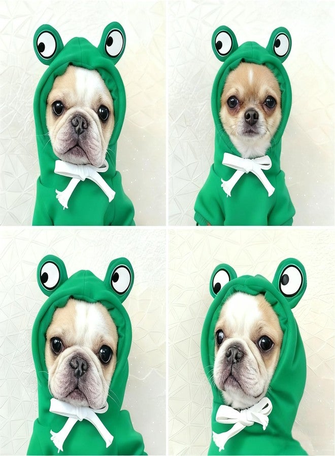Maruomiki Pet Clothing Dog Transformation Frog Hoodie Autumn and Winter Warm Small Large Dog Method Dou Cat Bullfighting Clothes (Frog,M) - Image 4