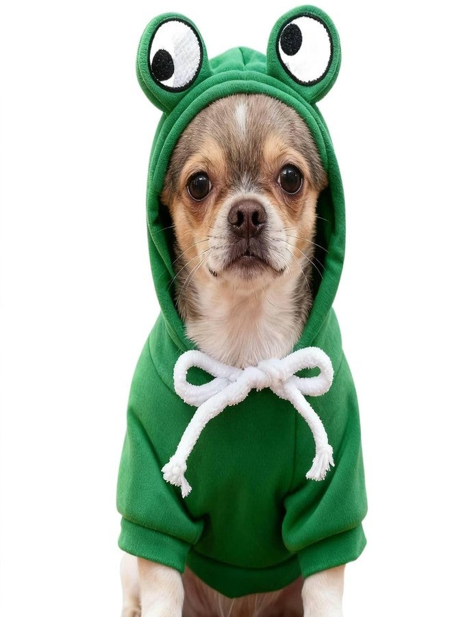 Maruomiki Pet Clothing Dog Transformation Frog Hoodie Autumn and Winter Warm Small Large Dog Method Dou Cat Bullfighting Clothes (Frog,M) - Image 1