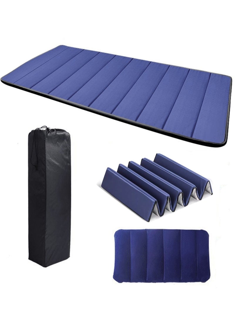 XiuWoo Foldable Thick Foam Mattress, Waterproof Density Single Mattress , Portable Sponge Mattress, Floor Sleeping Mat, Portable Bed, Topper Guest Mat, Sleeping Pad, Floor Nap with Pillow, Storage Bag  - Image 1