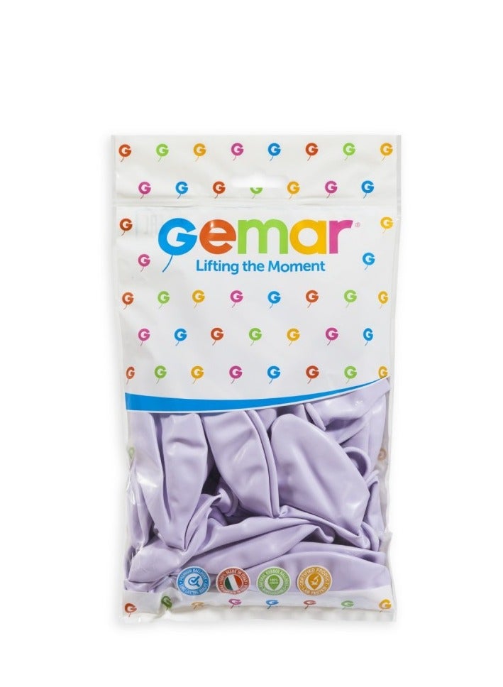Gemar 19" Standard Lilac Latex Balloon 10Ct - Image 2