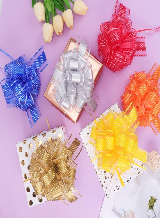 FUMILE 24 Pcs Large Pull Bows for Gift Wrapping,12 Colors 6 Inch Pull Bows for Present Wrapping Gift Baskets Flower Bouquets, Pull Ribbon Gift Bows for Party, Christmas, Valentine's Day, Wedding, Birthday. - Image 4
