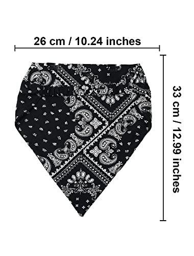 AWAYTR Elastic Hair Scarf Headband 3 PCS Head Scarves with Hair Clips Kerchief Headband for Women (Cashew(Black/Navy/White)) - Image 2