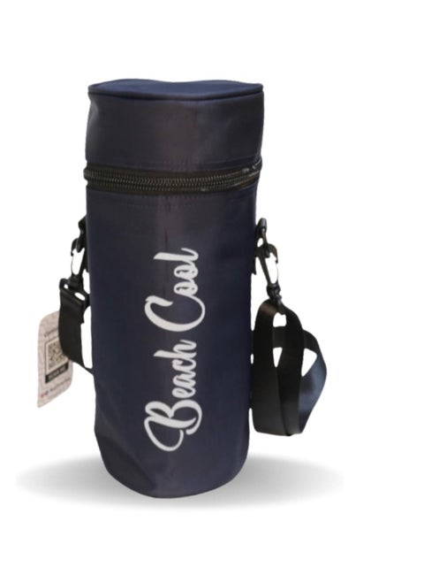 Sports & Soda Bottle Bag Hot & Cold - Insulated & High Quality Material - Adjustable Strap (2.5 Liter- Navy)