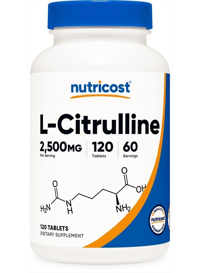 Nutricost L-سيترولين 2500 ملغ لكل حصة، 120 قرص - Image 1