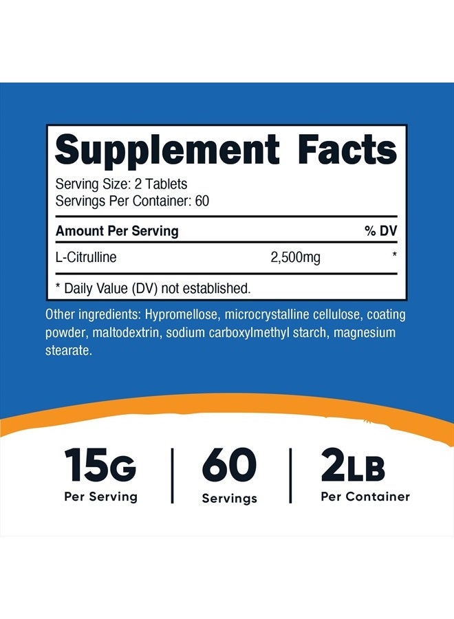Nutricost L-سيترولين 2500 ملغ لكل حصة، 120 قرص - Image 4