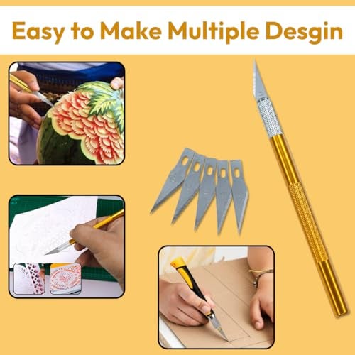 Electronicspices Electronic Spices Hand Repair Cutting Knife with 5 Extra Sharp Blade for Cutting DIY Projects (Pack of 1) - Image 4