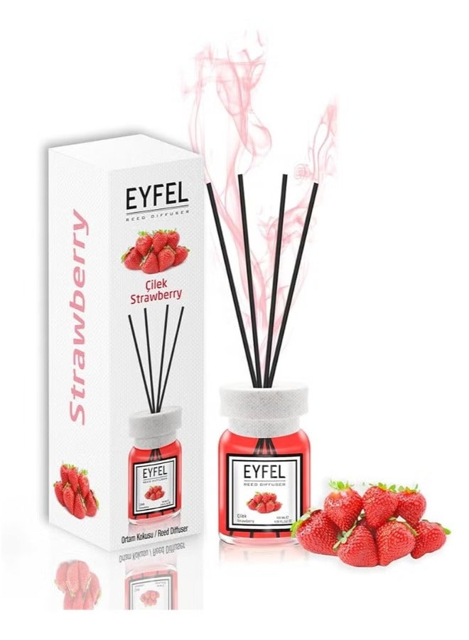 EYFEL Pack of 4 Reed Diffuser Combo LAVANDER ORRANGE STRAWBERRY VANILLA 4x120 480ml - Image 5