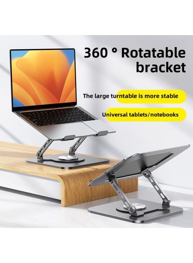[Special Grade Carbon Steel] Computer Bracket Notebook Bracket Flat Aluminum Alloy Suspension Lifting Folding Elevated-Color:Standard Model [carbon Steel Material] + Metal Mobile Phone Holder  - Image 5
