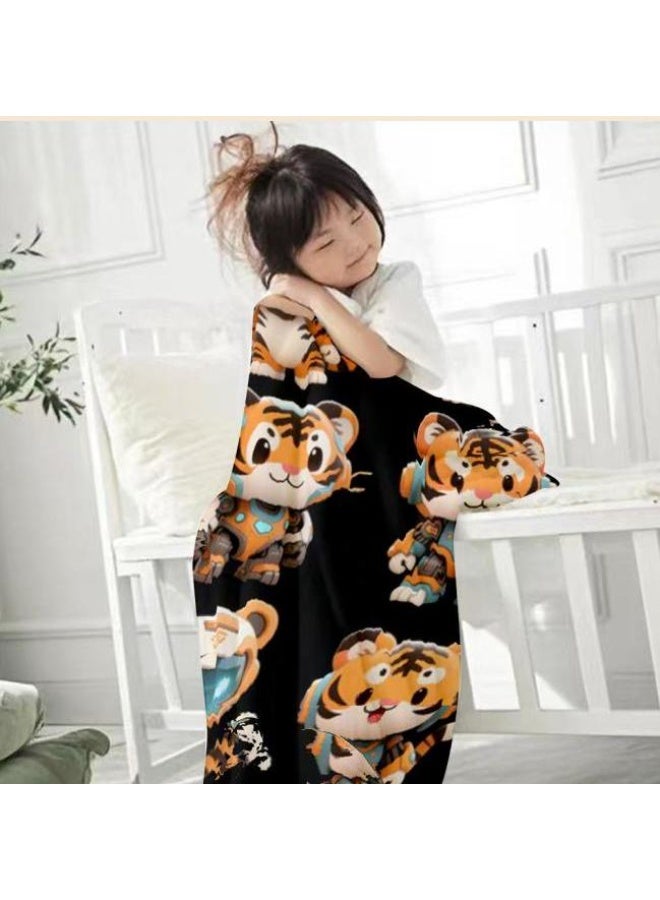general Baby and children's cartoon flannel thin blanket (warm and comfortable, suitable for sleep, game use) 70cm*100cm - Image 3