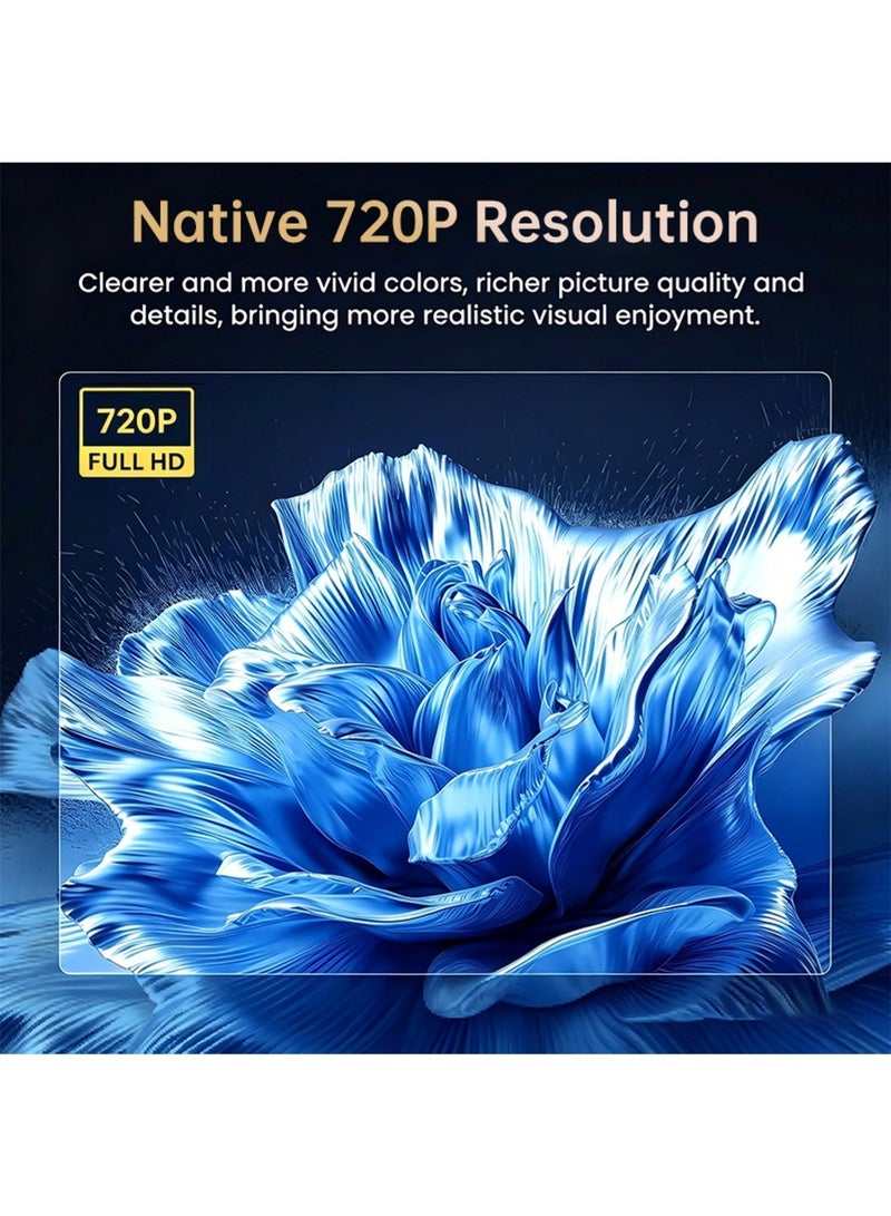 Mi VAZA Portable Projector - Native 720P - Support 4K - Android 12.0 - Dual-band WiFi 6 - Bluetooth 5.2 - Auto Keystone Correction - Movie Projector Compatible with Android/iOS/PC/Smartphone/TV Stick/Xbox/Switch/HDMI/USB - Image 3