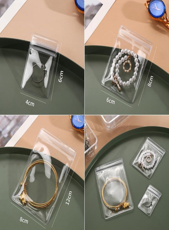 PSMS(17 Pcs Jewellery Organiser Storage Pouches Clear Zip Lock Cover for Rings, Earrings, Necklace, Transparent, Polyvinyl Chloride PVC - Image 2