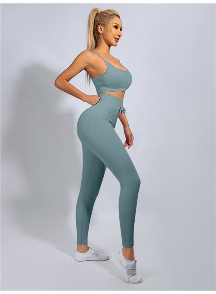 عام مضلع اليوغا مجموعة النساء الرياضة الصدرية رفع طماق رياضية الصالة الرياضية الدعاوى وتتسابق - Image 1