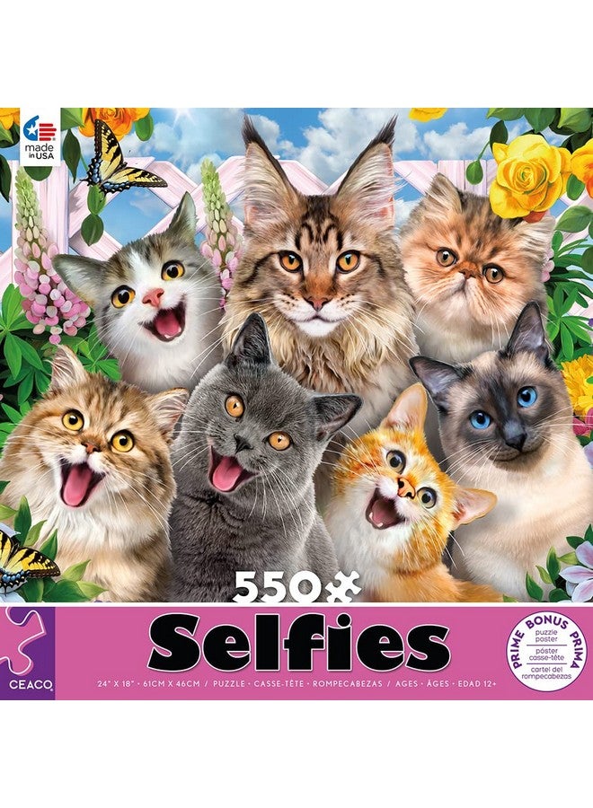 Ceaco Selfies Feline Friends 550 Piece Jigsaw Puzzle - Image 2