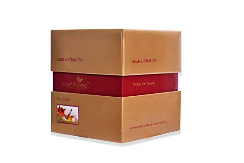 Sunshine Tea Golden Pack -25 Tea Sticks (5 Flavours X 5 Sticks Each) - Image 1