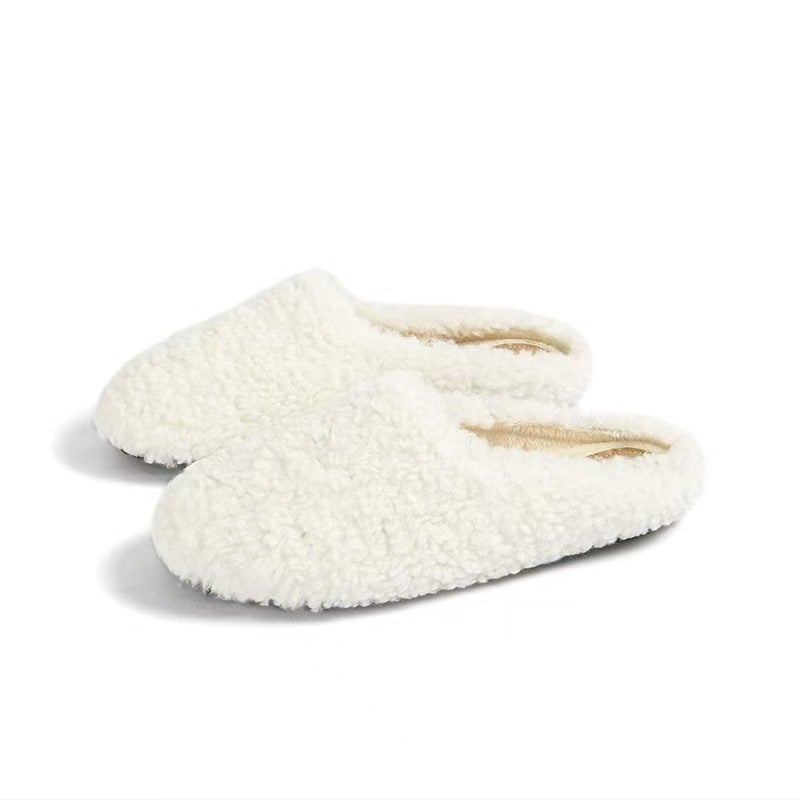Women's Faux Fur Closed-Toe Flat Slippers - Image 5