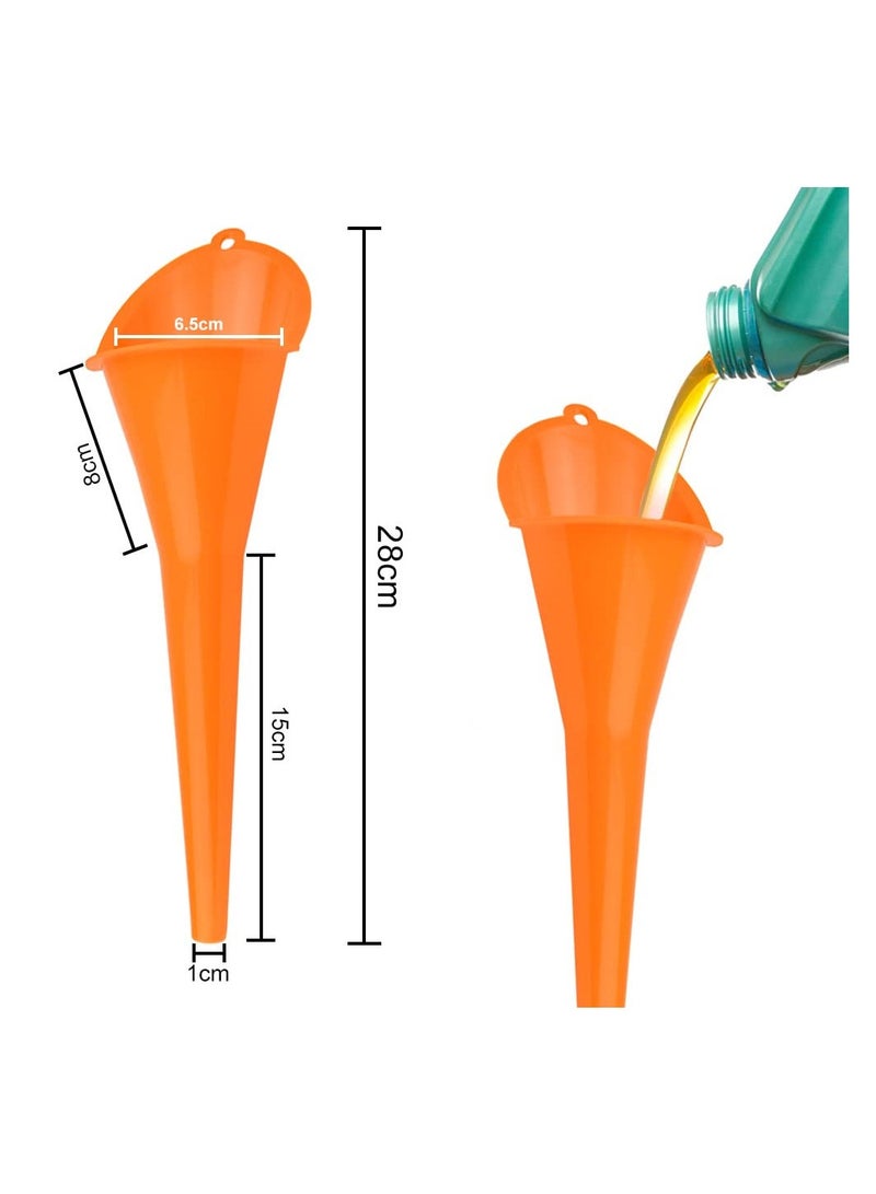 SYOSI Car Refueling Long Funnel 6 Pcs Plastic Funnel Kit Automotive Funnel Universal Long Mouth Funnel - Image 4