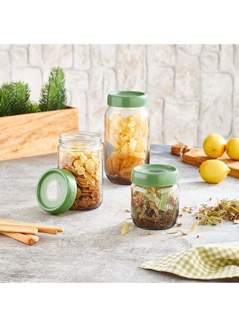 QLUX - Rainbow Glass Jar - Green - 660 cc - Image 1