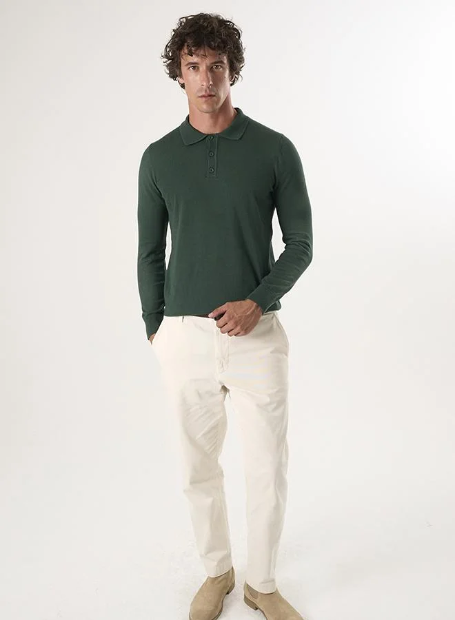 FELIX HARDY Pullover with Polo Collar