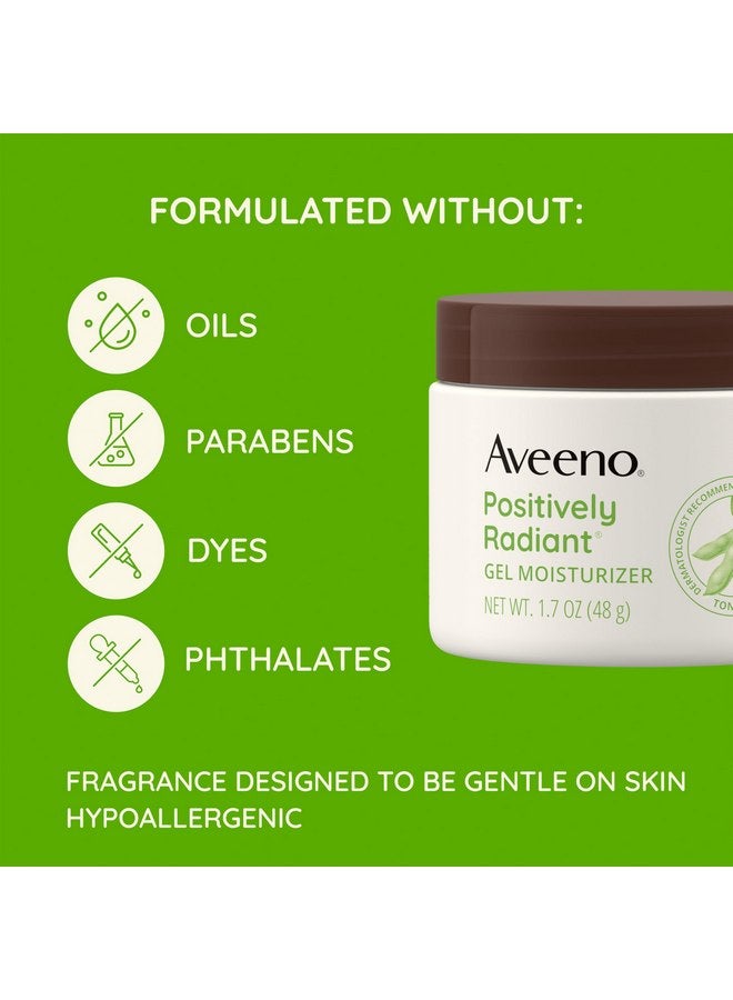 مرطب الوجه اليومي الجل الإيجابي المشرق من أفينو بحمض الهيالورونيك وفول الصويا المصحح للون البشرة، كريم جل مرطب ومشرق للوجه يوحد لون البشرة وملمسها، مضاد للحساسية، 1.7 أونصة - Image 5