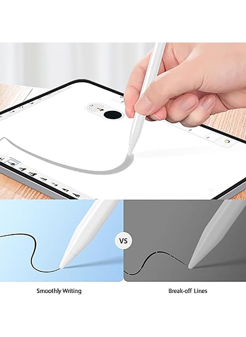 Generic - 4 Pack Pen Tips Compatible for Apple Pencil 1st and 2nd Generation Pen Like Replacement Nibs for iPad iPencil (White) - Image 1
