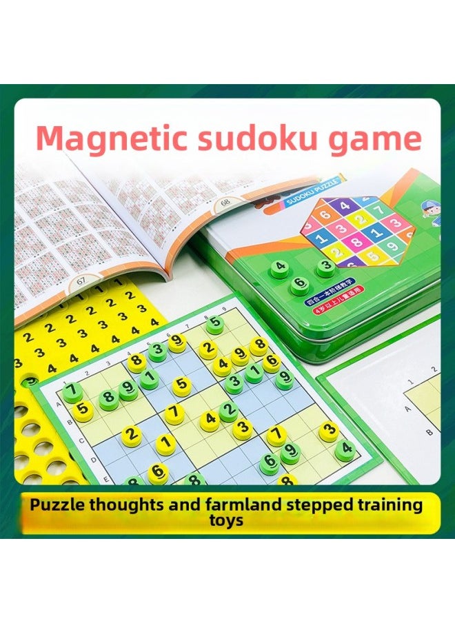 升级版810题 儿童磁性数独游戏棋 益智力开发玩具早教四六九宫格-颜色:磁性数独（盒装1001题）  - Image 2
