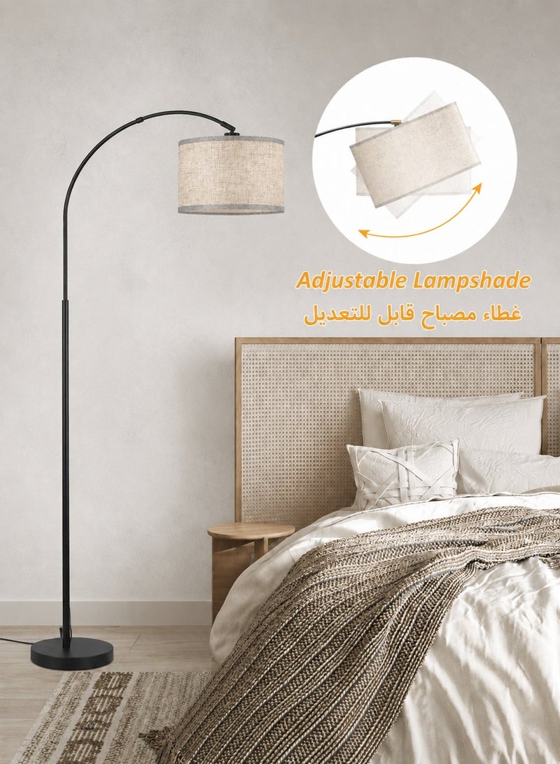 OUTON Floor Lamp with Remote Control, 4 Color Temperatures, Stepless Dimmable Standing Lamp,1 Hour Timer,Memory Function, Linen Shade for Living Room & Bedroom, Heavy Base, 180cm - Image 4