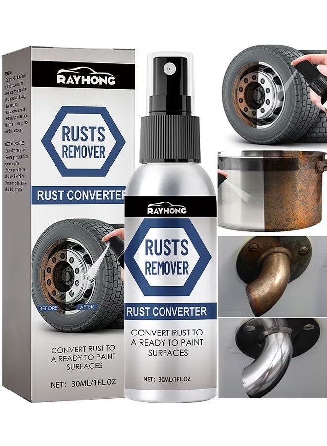 Multifunctional Rusts Remover Spray For Metal And Cars, Effective Anti Rust Conversion Agent, Fast Acting Rust Converter For Iron And Steel, Anti Rust Inhibitor Derusting Spray, 30ML - Image 1