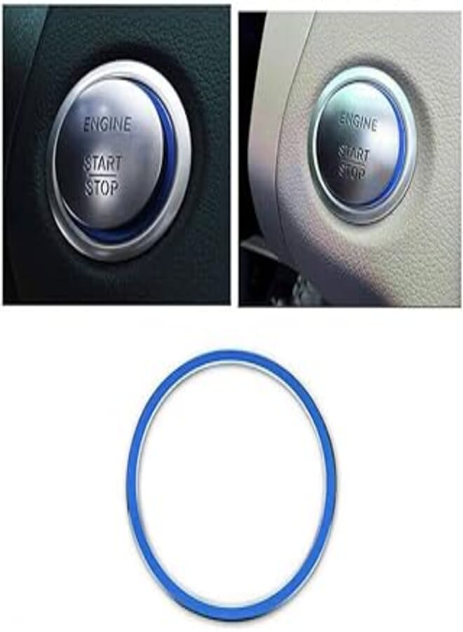 Engine On Off Switch Frame Accessory for Mercedes C-Class 2016 to 2019 (Blue)