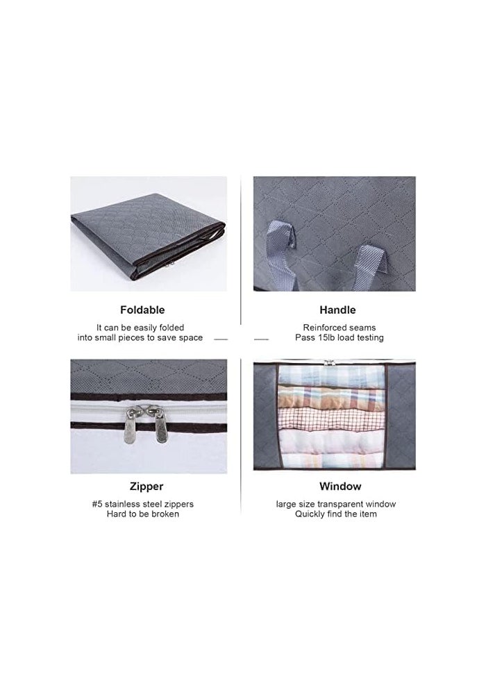 5 Pack Large Storage Bags - 60x40cm Foldable Closet Organizers for Clothing and Bedding - Image 3