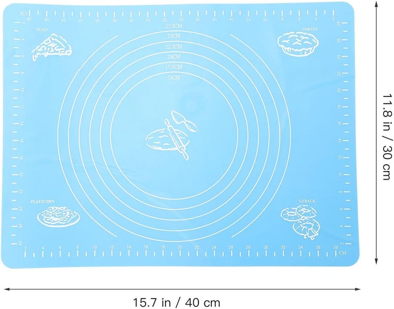 Silicone Baking Mats 2pcs Set Dough Kneading Cushions Non-stick Flour Rolling Pads Kitchen Baking Tool for Pastry and Dough Preparation Random Color - Image 2