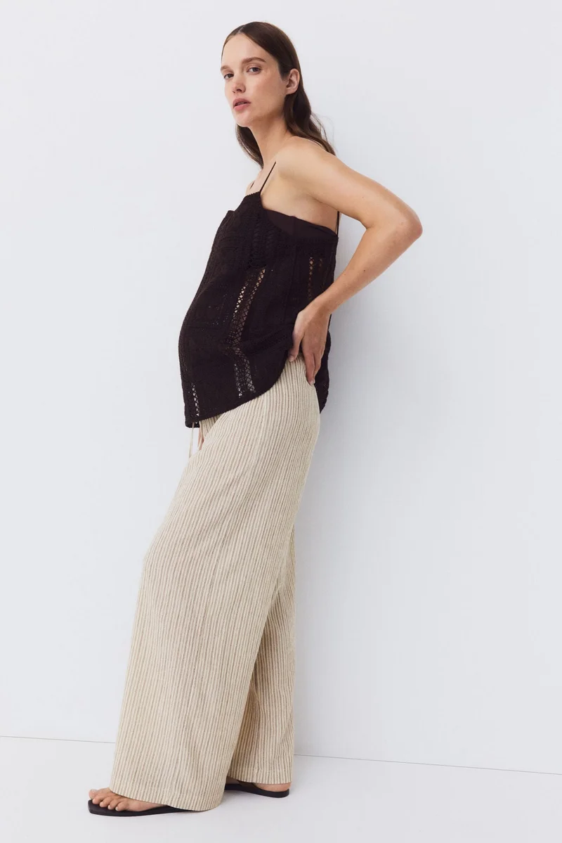 H&M  MAMA Textured drawstring trousers for Women | Best Price UAE