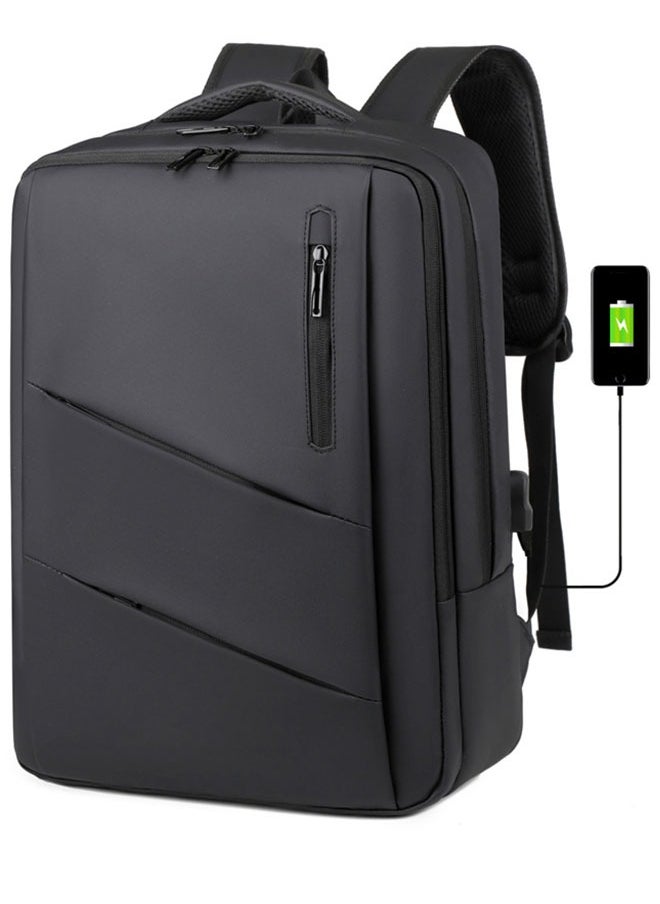 Generic 1806 Laptop Backpack, Waterproof Backpack, Large Capacity Backpack for Business Travel, Multiple Compartments for Laptop up to 15.6 Inches, Black  - Image 1