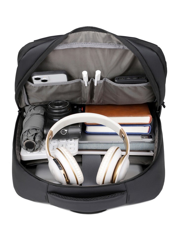 Generic 1806 Laptop Backpack, Waterproof Backpack, Large Capacity Backpack for Business Travel, Multiple Compartments for Laptop up to 15.6 Inches, Black  - Image 2