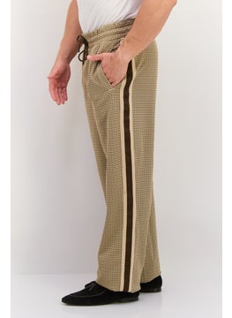 GANT Men Regular Fit Houndstooth Track Pants, Chocolate Brown Combo  - Image 4