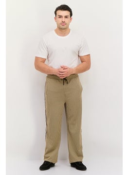 GANT Men Regular Fit Houndstooth Track Pants, Chocolate Brown Combo  - Image 3