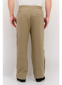 GANT Men Regular Fit Houndstooth Track Pants, Chocolate Brown Combo  - Image 2